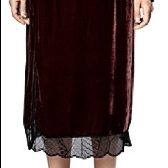 ❌SOLD❌NWT ZADIG & VOLTAIRE Silk Velvet Jillian Skirt - Picture 11 of 15